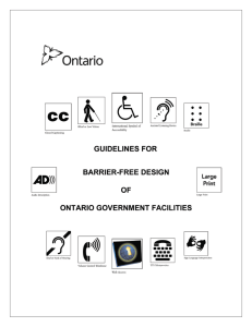 Guidelines for Barrier-Free Design of Ontario Government Facilities