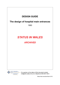 Design of hospital main entrances