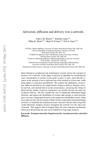 Advection, diffusion and delivery over a network