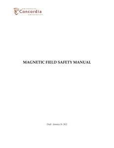 MAGNETIC FIELD SAFETY MANUAL