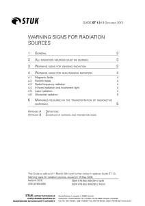 warning signs for radiation sources
