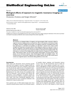 Biological effects of exposure to magnetic resonance imaging: an