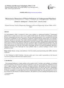 Microwave Detection of Water Pollution in