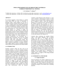 INSULATION RESISTANCE OF DIELECTRIC MATERIALS UNDER