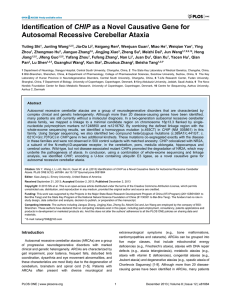 Identification of CHIP as a Novel Causative Gene for