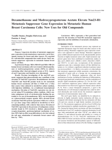 Dexamethasone and Medroxyprogesterone Acetate Elevate Nm23-H1