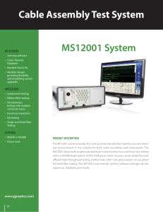 MS12001 Specification Sheet