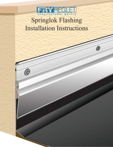 Springlok Flashing Installation Instructions