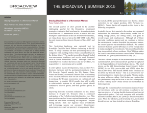 summer 2015 - Broadview Advisors
