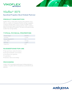 Vikoflex® 5075 Epoxidized Propylene Glycol Oleate Data Sheet