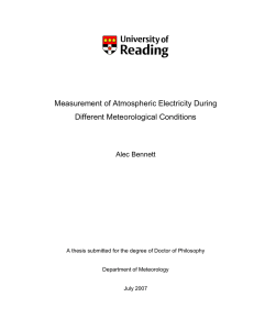 Measurement of Atmospheric Electricity During Different