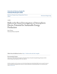 BalloonSat Based Investigation of Atmospheric Electric Potential for