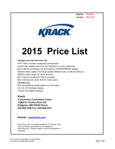 Commercial Product Price List