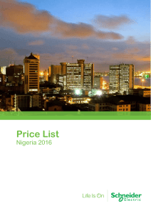 Price List - Schneider Electric is the Global Specialist in Energy