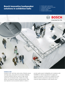 Bosch innovative loudspeaker solutions in exhibition halls