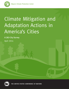 Climate Mitigation and Adaptation Actions in America`s Cities