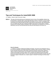 Tips and Techniques for AutoCAD® 2006 - widom