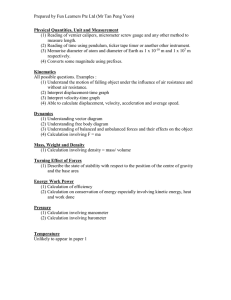 GCE O Level 2015 Physics Spotted Questions for