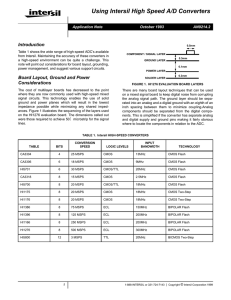 AN9214: Using Intersil High Speed A/D Converters