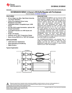 DS15BR400/DS15BR401 4-Channel LVDS