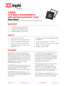 1385DX 12.5 Gbps 1:8 Demultiplexer with Latched