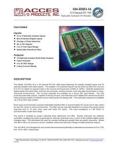 104-IDIO-16 - ACCES I/O Products, Inc.