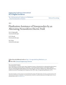 Fluidization Assistance of Nanopowders by an Alternating