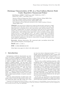 Discharge Characteristics of SF6 in a Non