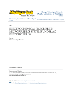 electrochemical processes in microfluidics systems under ac electric