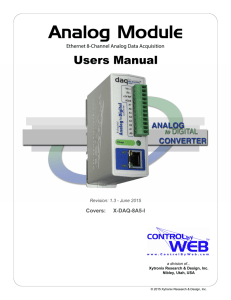 Analog Module Users Manual