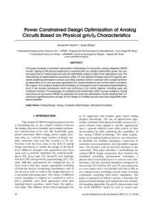 Power Constrained Design Optimization of Analog