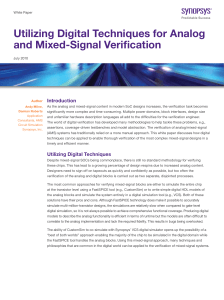 Utilizing Digital Techniques for Analog and Mixed-Signal