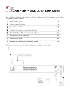 AlterPath™ ACS Quick Start Guide
