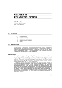 Chapter 34 . Polymeric Optics