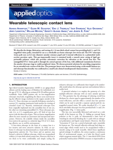 Wearable telescopic contact lens