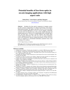 Potential benefits of free-form optics in on-axis imaging - B-Phot