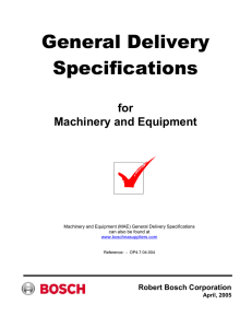 General Delivery Specifications