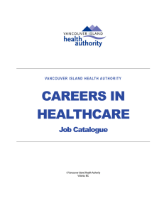 careers in healthcare - Vancouver Island Health Authority