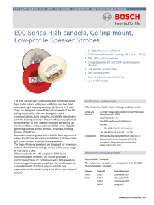 E90 Series High-candela, Ceiling-mount, Low