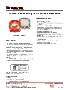 HSSPKCLP Series Ceiling or Wall Mount Speaker/Strobe