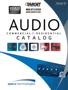 Speco Technologies Audio Products Catalog