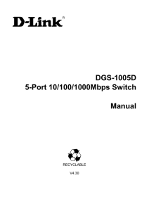 DGS-1005D 5-Port 10/100/1000Mbps Switch Manual - D-Link