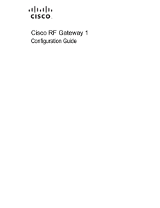 Cisco RF Gateway 1 Configuration Guide