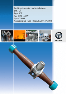 Bushings for metal clad installations SF6 / Oil Type SOT
