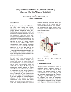 Using Cathodic Protection to Control Corrosion of Masonry Clad