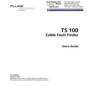 Cable Fault Finder - Test Equipment Depot