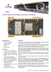 10-bit 10 GSPS ADC and Signal processing 3U VPX Board