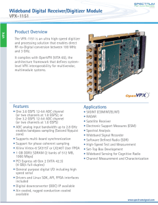 VPX-1151 Wideband Digital Receiver/Digitizer Module