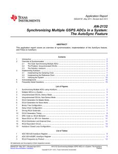 AN-2132 Synchronizing Multiple GSPS ADCs in