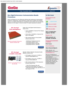 GaGe / Signatec Data Acquisition Newsletter Issue 2014-04